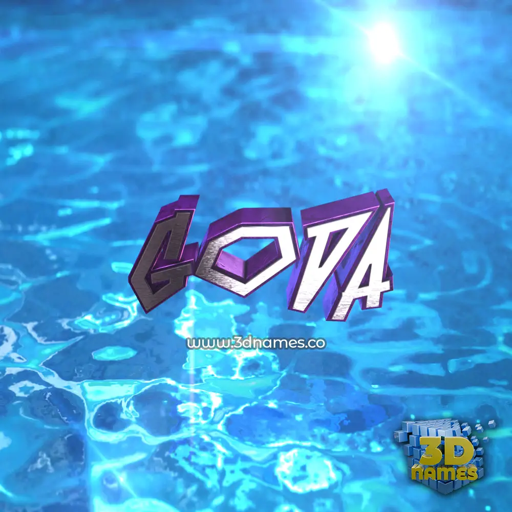goda in Water 2015 style - 3D name wallpaper