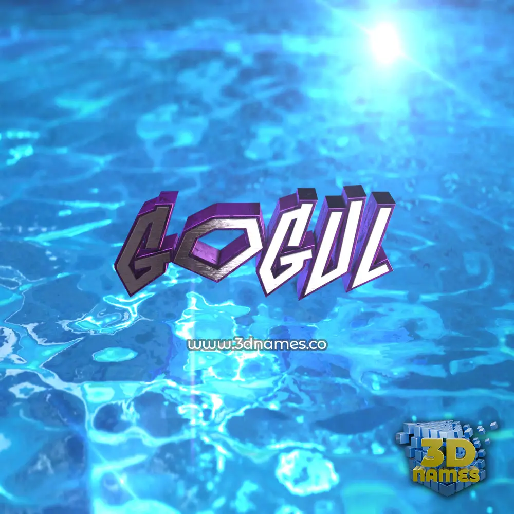 gogul in Water 2015 style - 3D name wallpaper