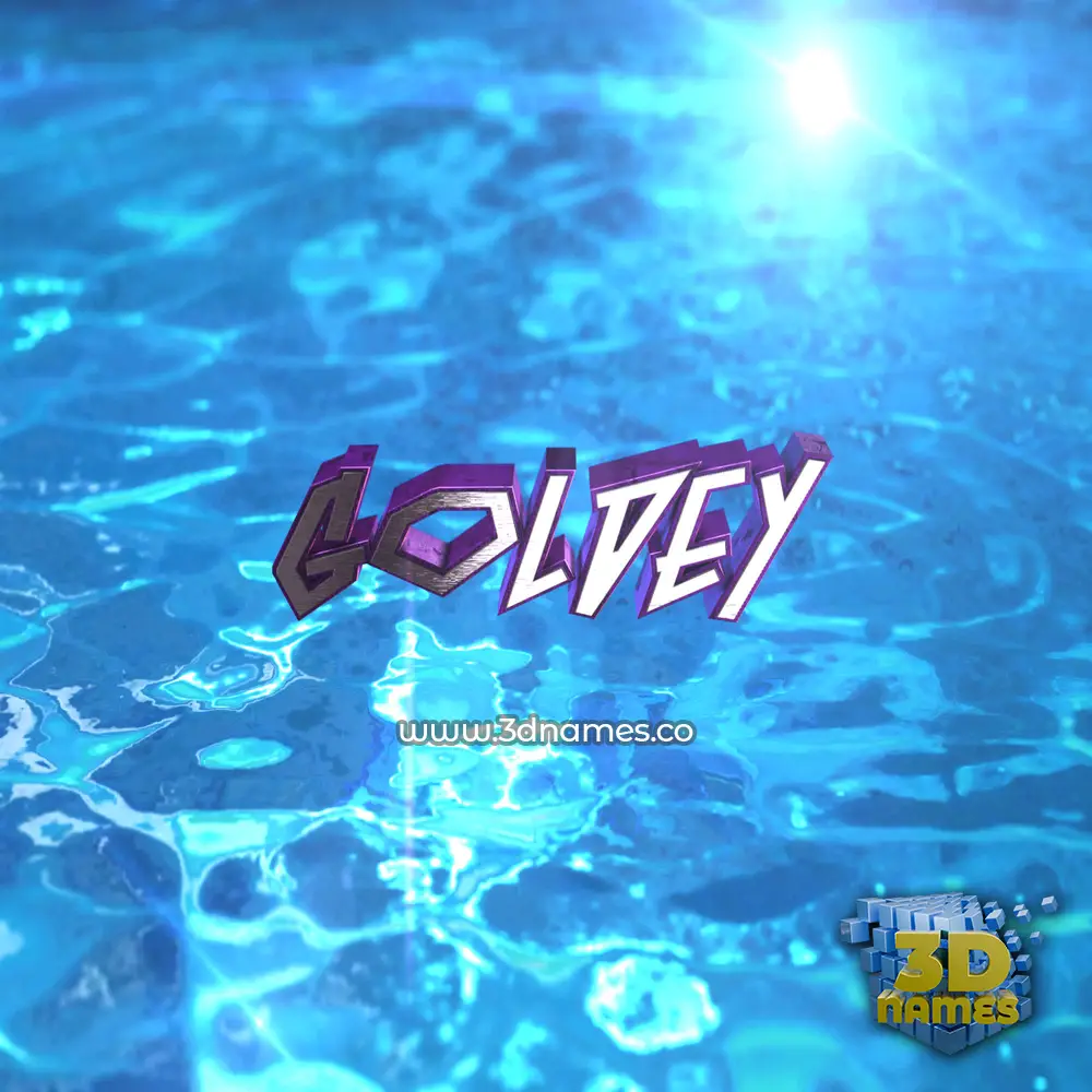 goldey in Water 2015 style - 3D name wallpaper