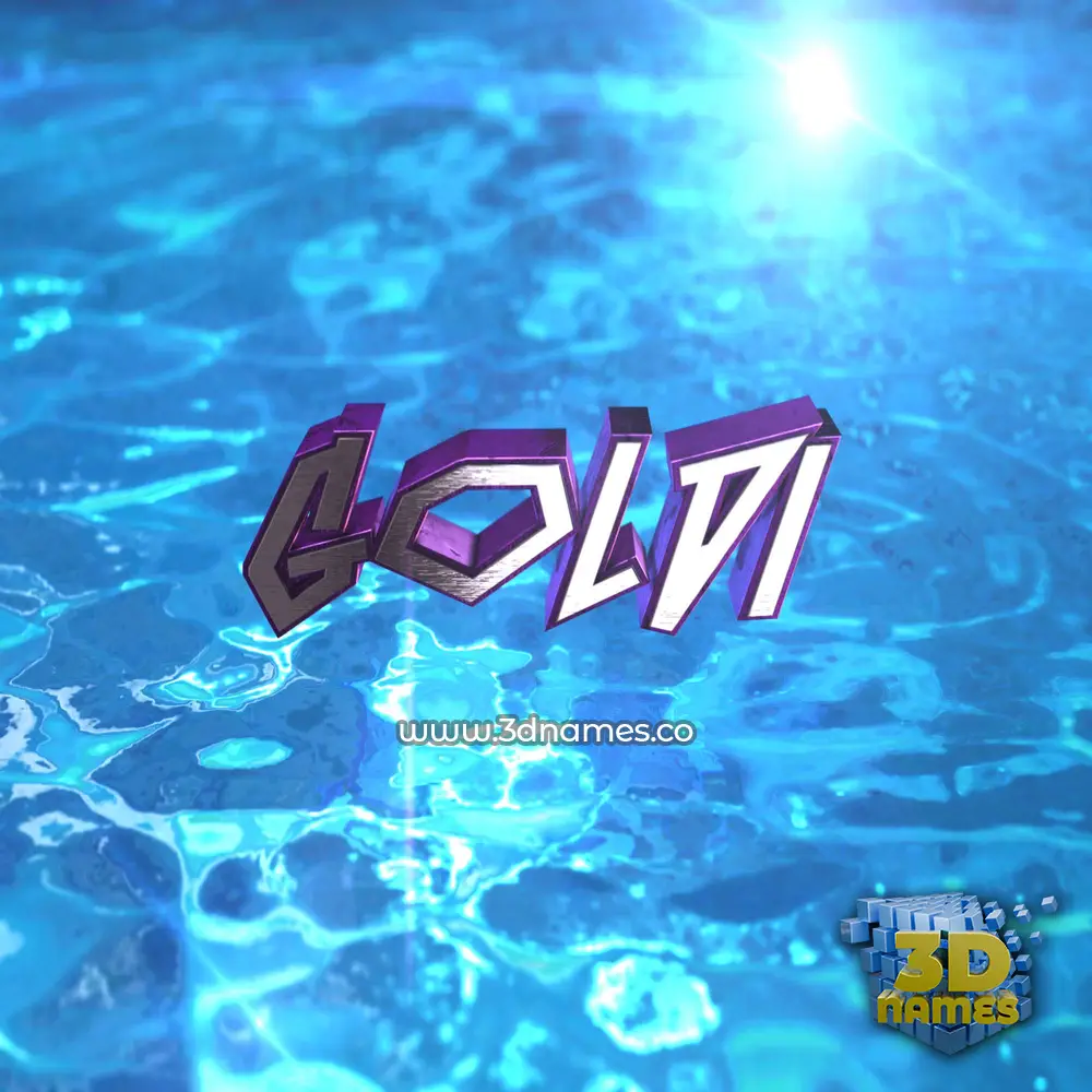 goldi in Water 2015 style - 3D name wallpaper