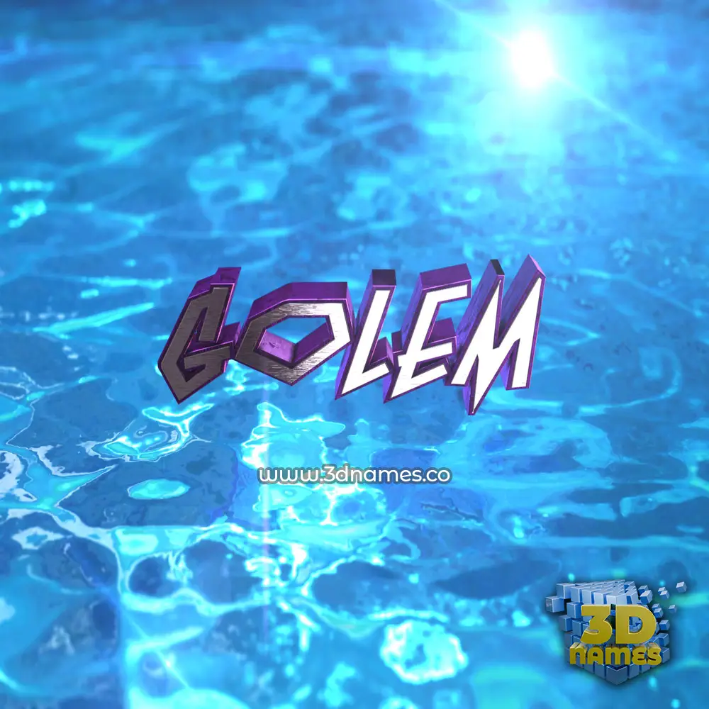 golem in Water 2015 style - 3D name wallpaper