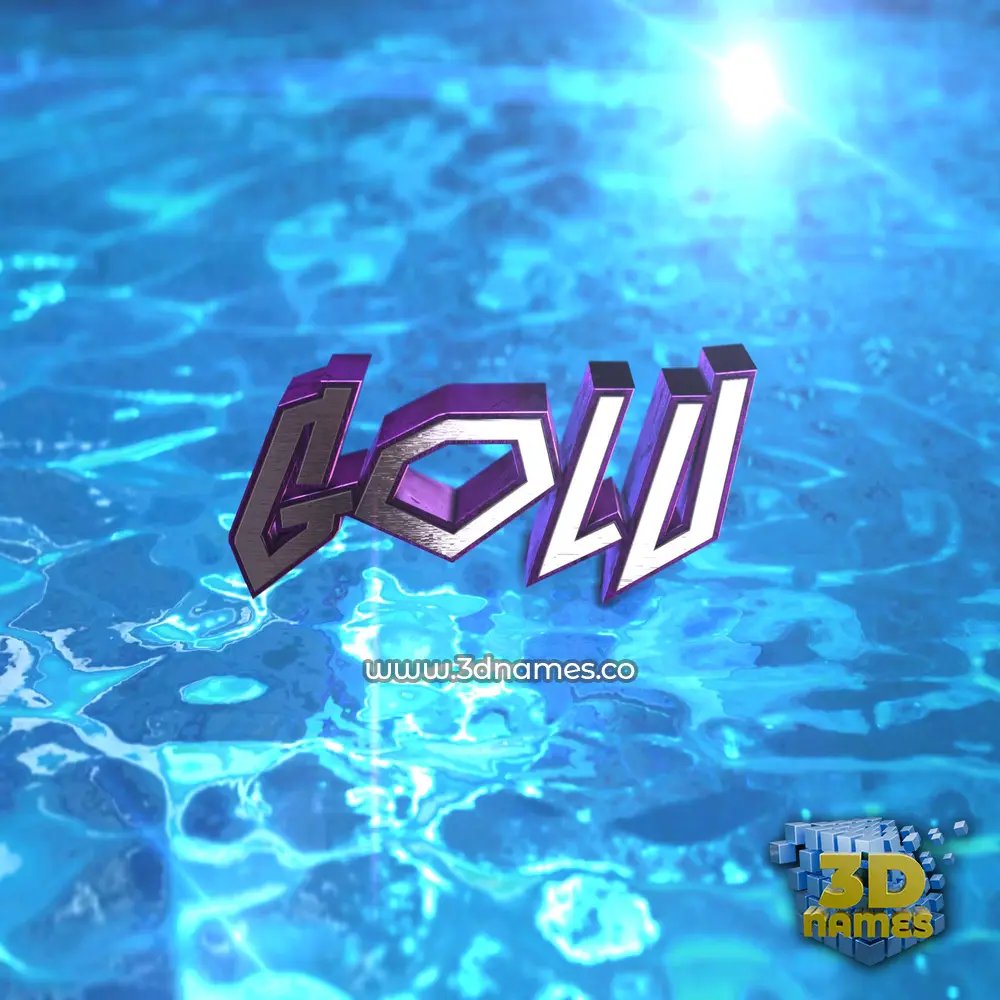 golu in Water 2015 style - 3D name wallpaper