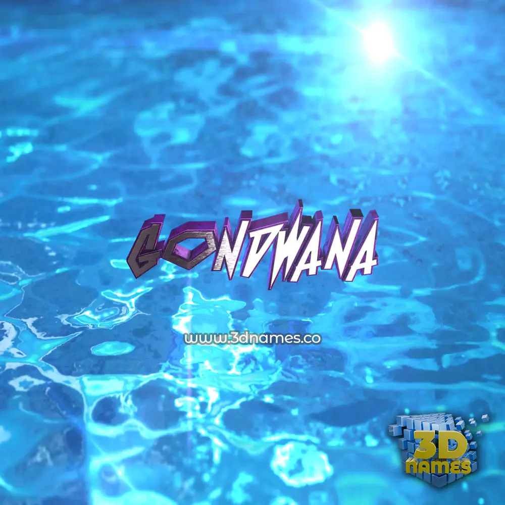 gondwana in Water 2015 style - 3D name wallpaper