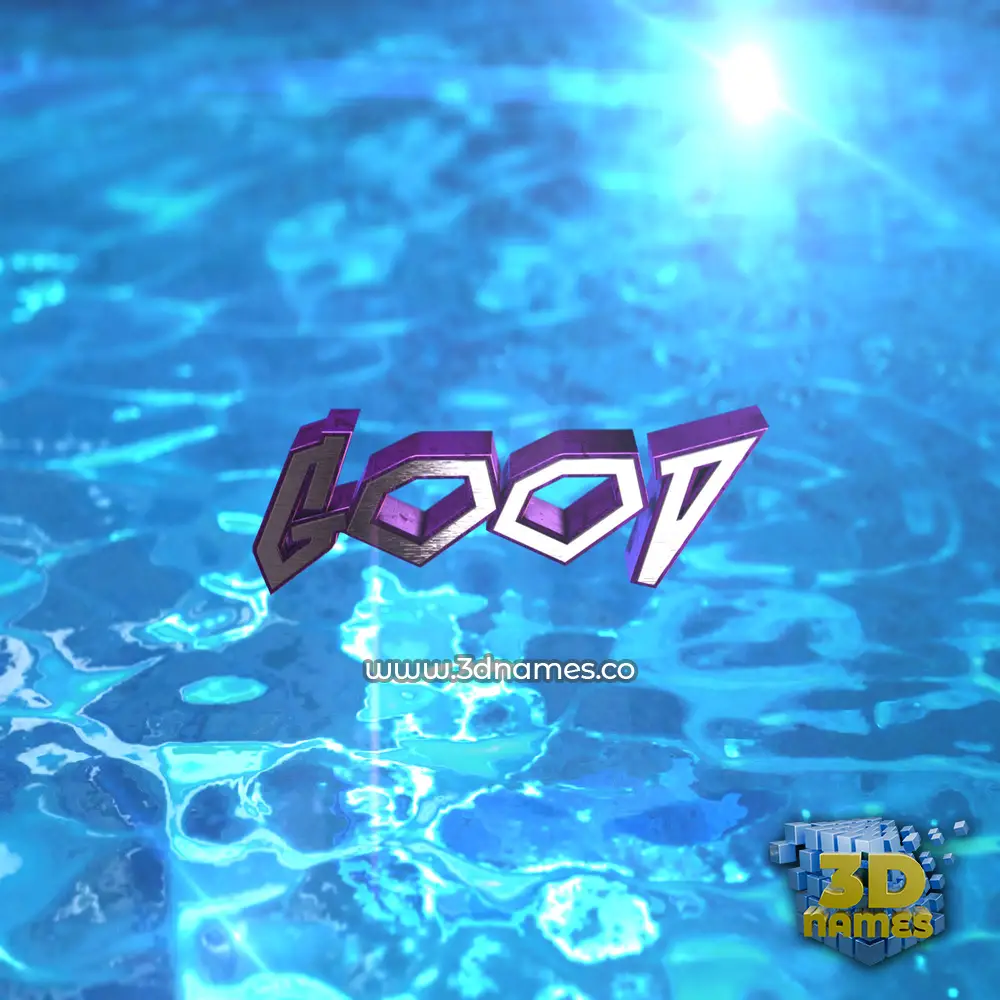 good in Water 2015 style - 3D name wallpaper