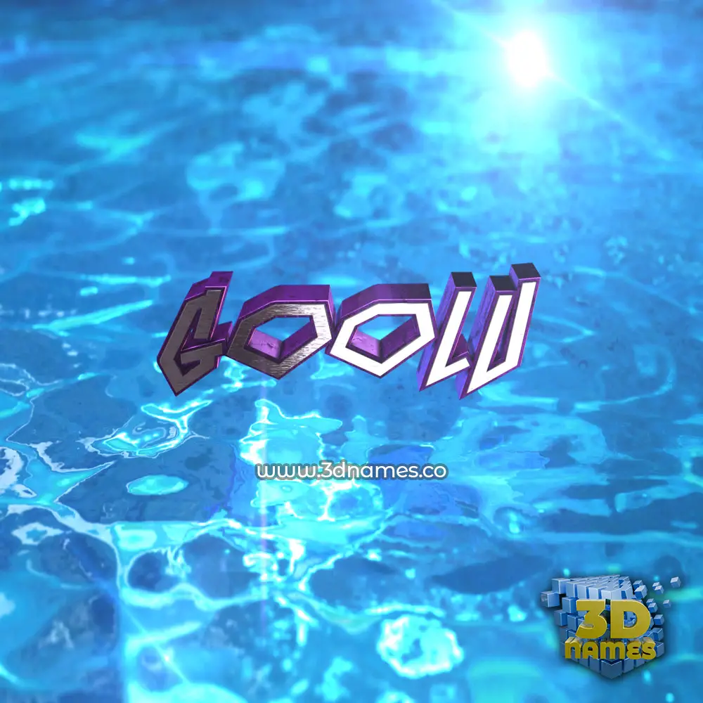 goolu in Water 2015 style - 3D name wallpaper