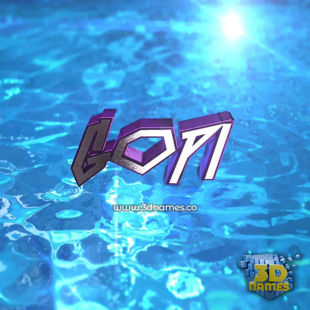 gopi in Water 2015 style - 3D name wallpaper
