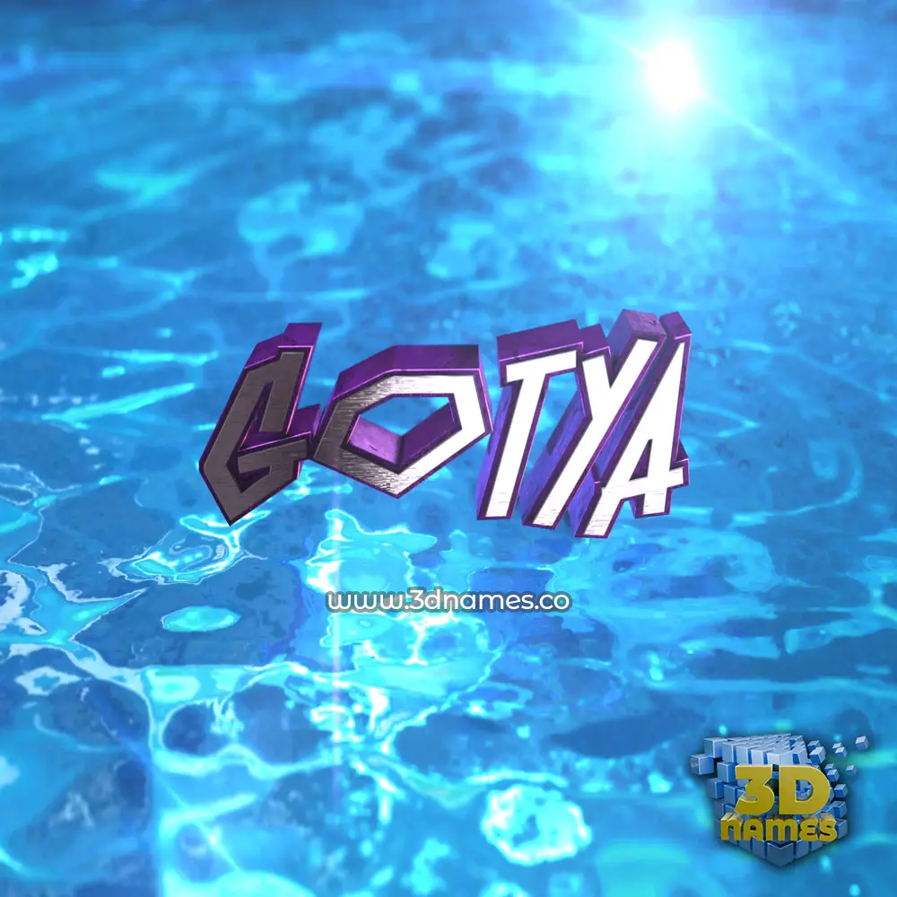 gotya in Water 2015 style - 3D name wallpaper