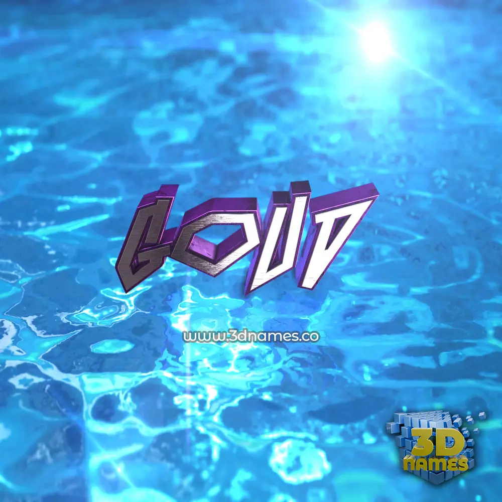 goud in Water 2015 style - 3D name wallpaper