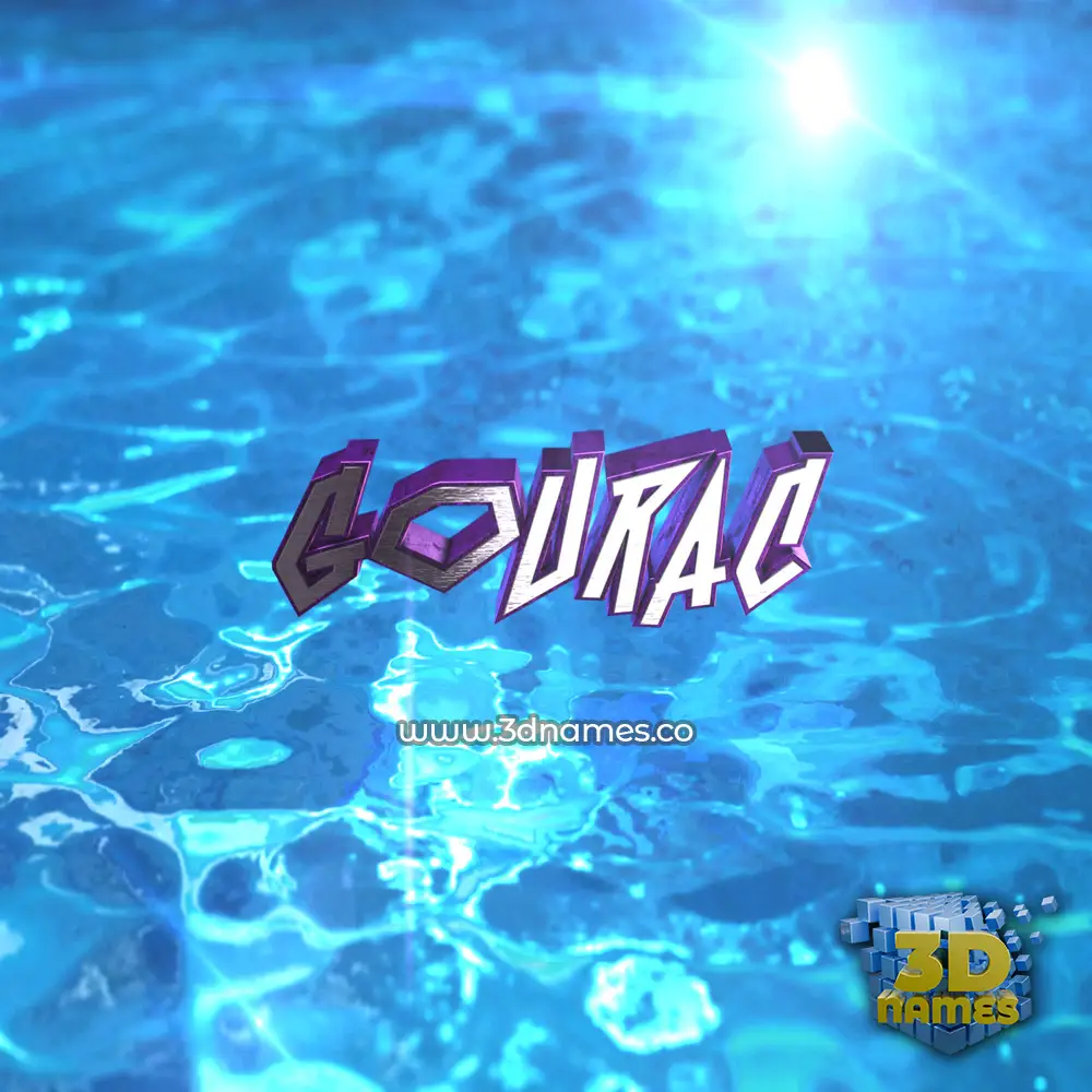 gourac in Water 2015 style - 3D name wallpaper