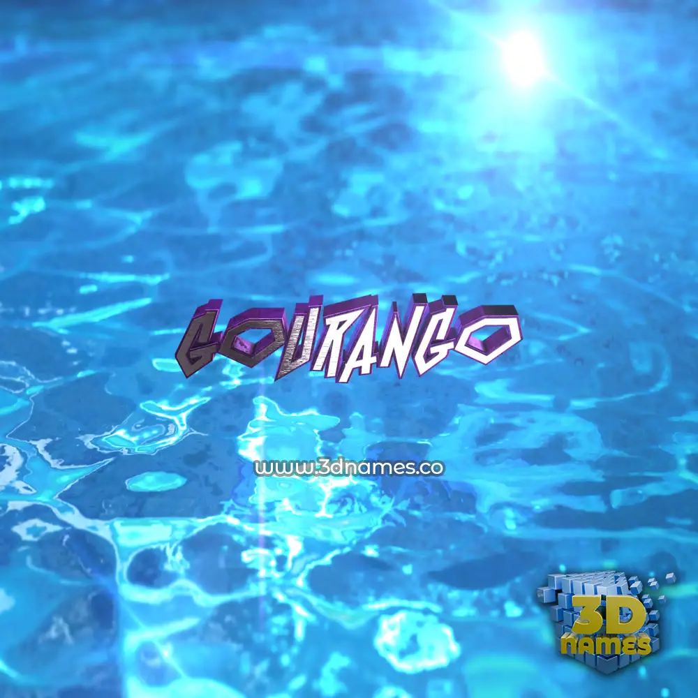 gourango in Water 2015 style - 3D name wallpaper