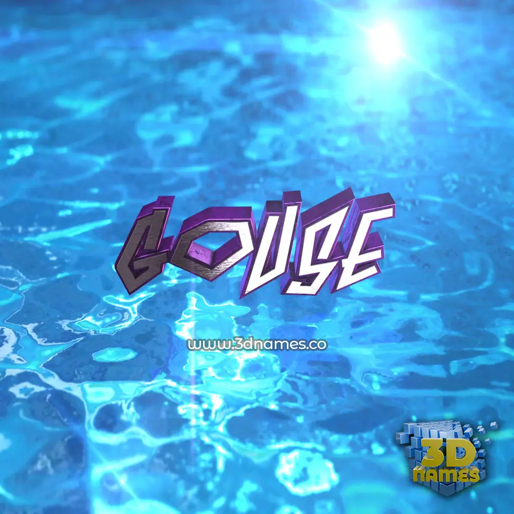 gouse in Water 2015 style - 3D name wallpaper