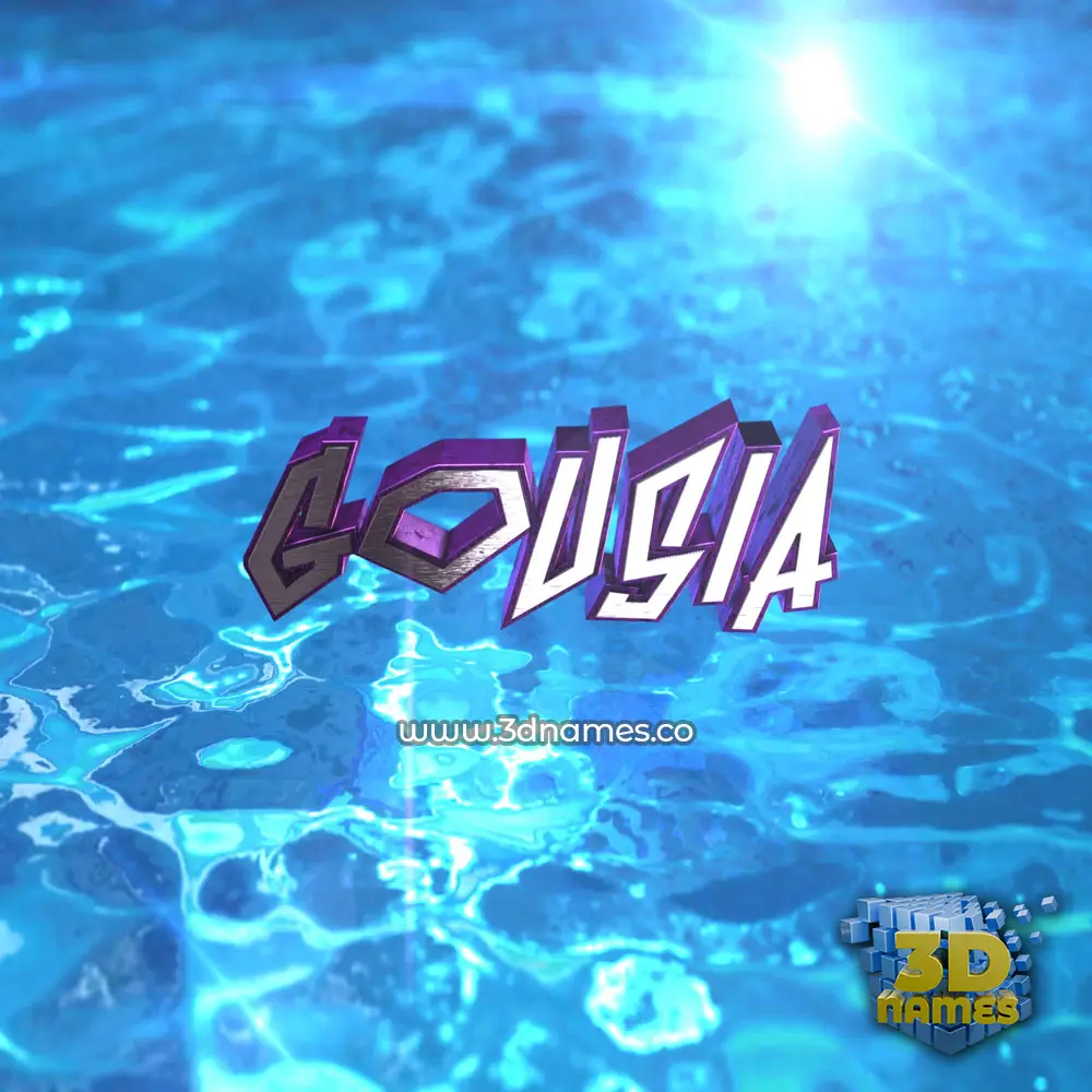 gousia in Water 2015 style - 3D name wallpaper