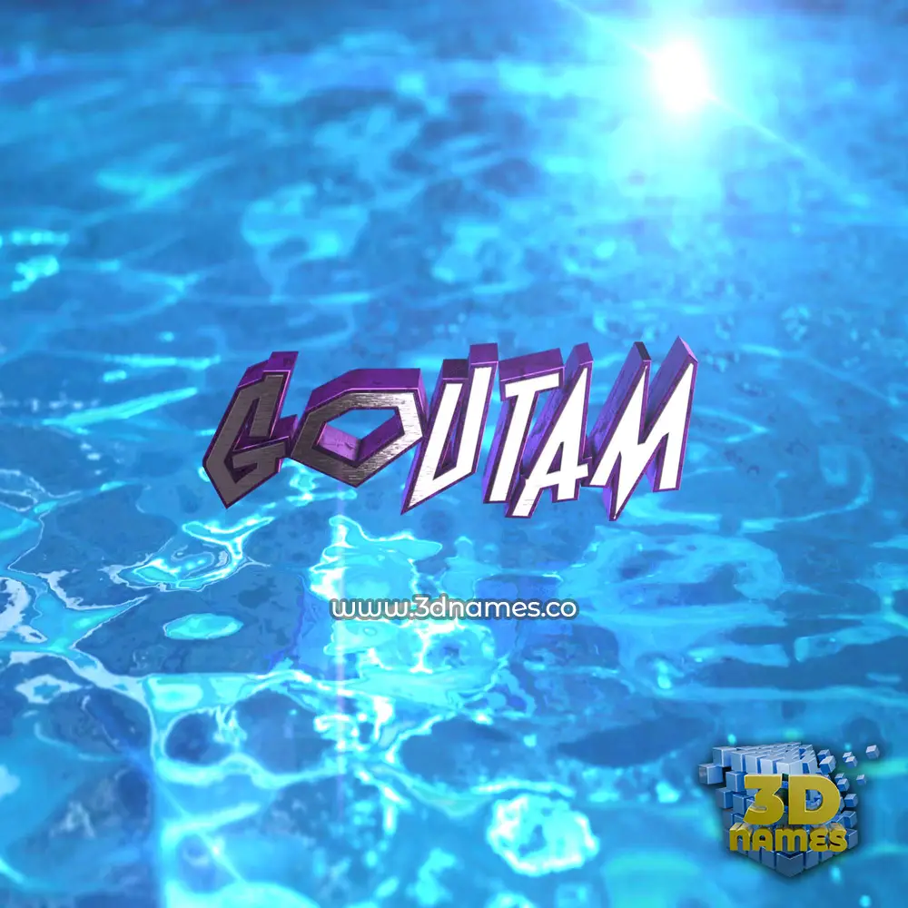 goutam in Water 2015 style - 3D name wallpaper