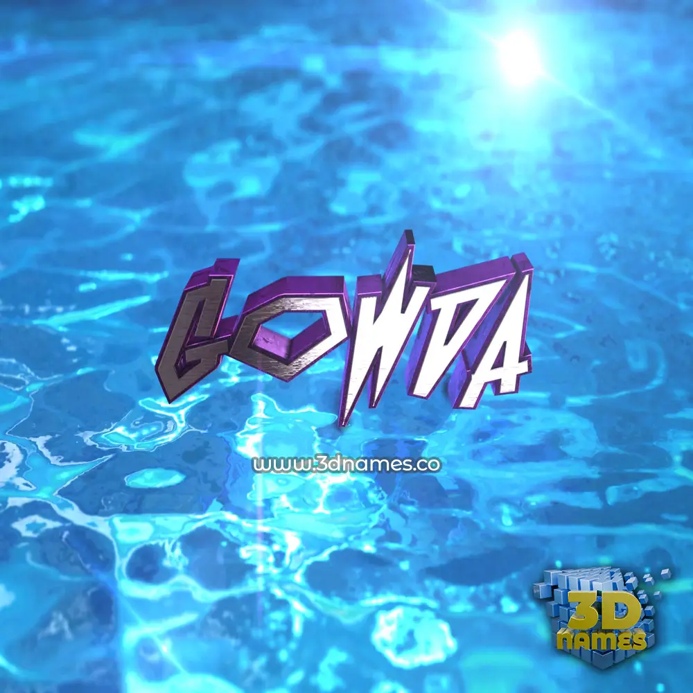 gowda in Water 2015 style - 3D name wallpaper