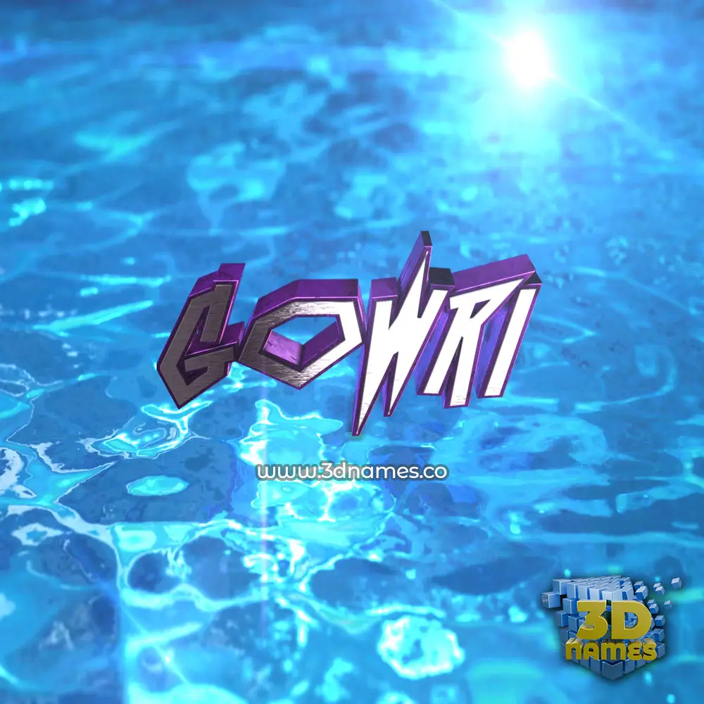 gowri in Water 2015 style - 3D name wallpaper
