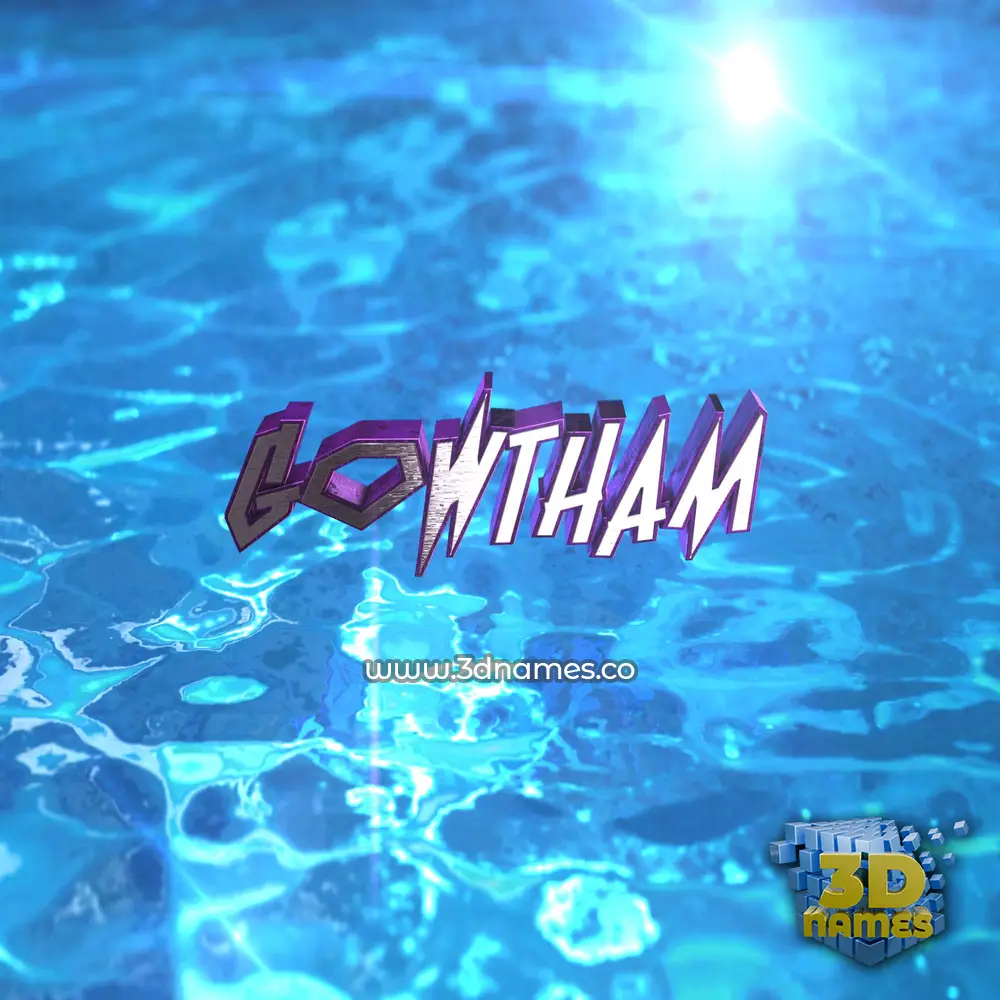 gowtham in Water 2015 style - 3D name wallpaper
