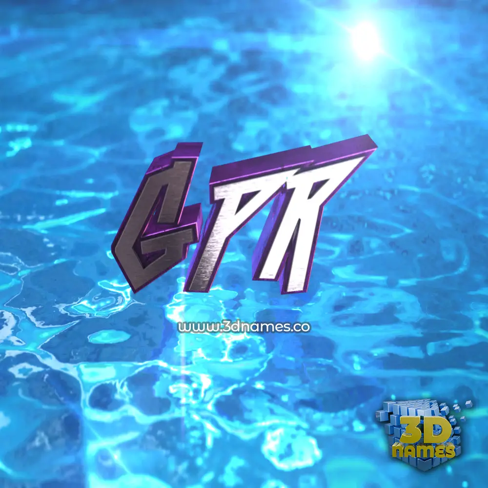 gpr in Water 2015 style - 3D name wallpaper
