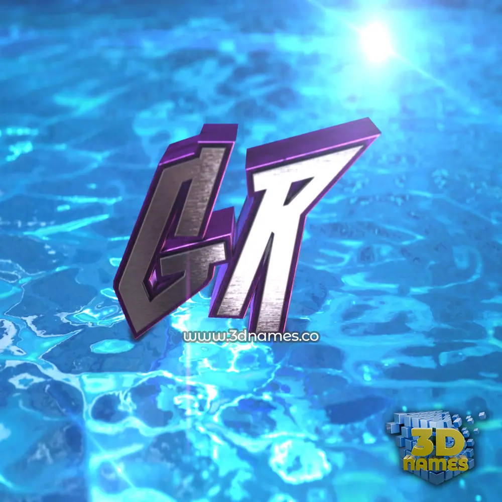 gr in Water 2015 style - 3D name wallpaper