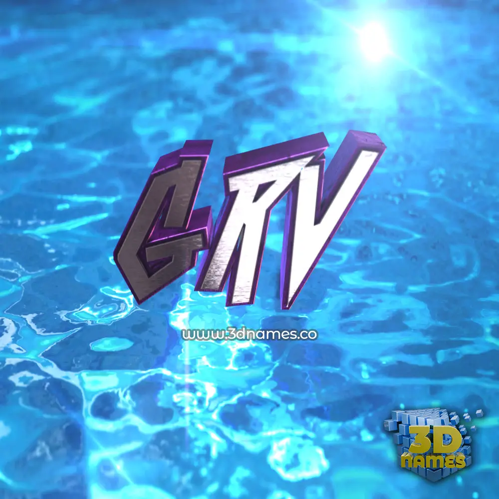 grv in Water 2015 style - 3D name wallpaper