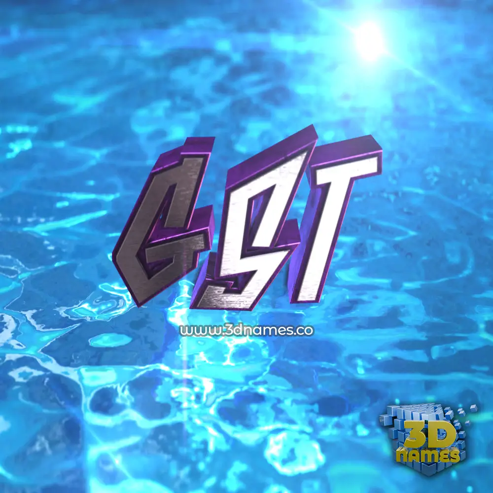 gst in Water 2015 style - 3D name wallpaper