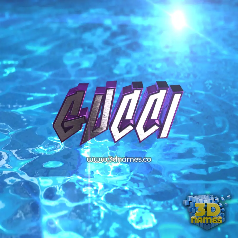 gucci in Water 2015 style - 3D name wallpaper