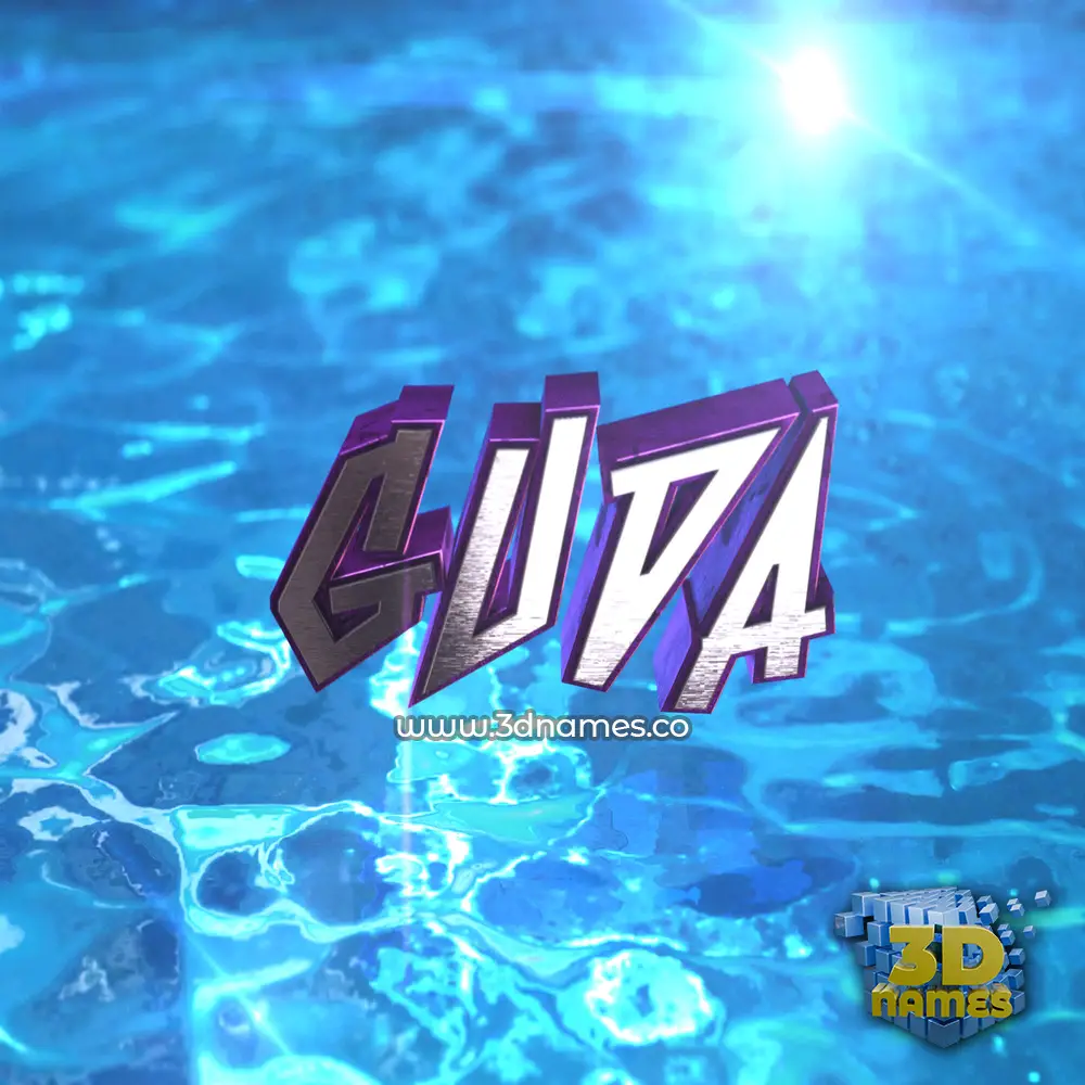 guda in Water 2015 style - 3D name wallpaper