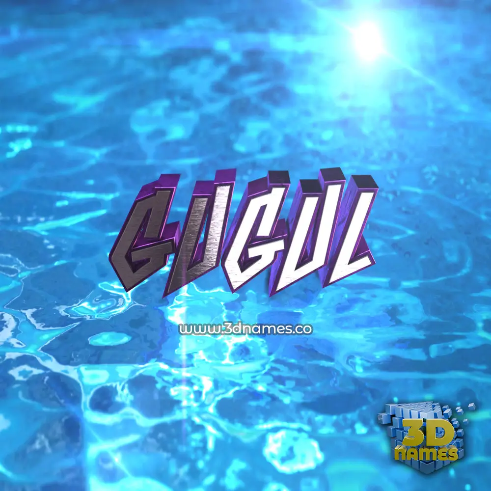 gugul in Water 2015 style - 3D name wallpaper