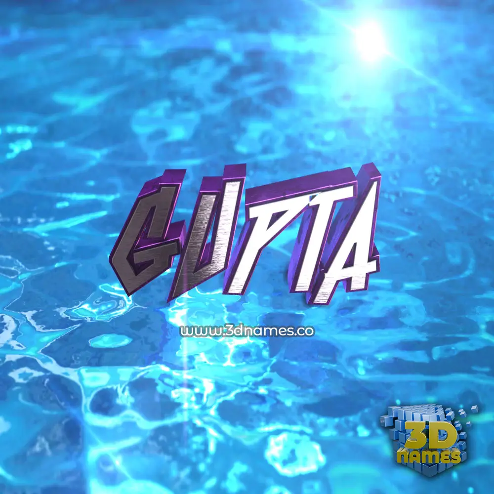 gupta in Water 2015 style - 3D name wallpaper