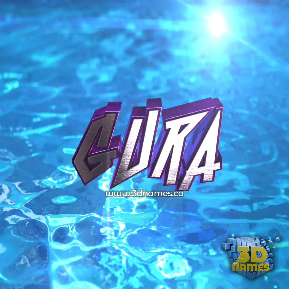 gura in Water 2015 style - 3D name wallpaper