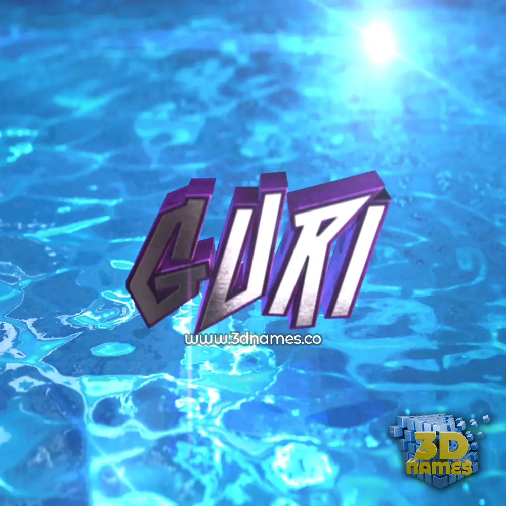 guri in Water 2015 style - 3D name wallpaper