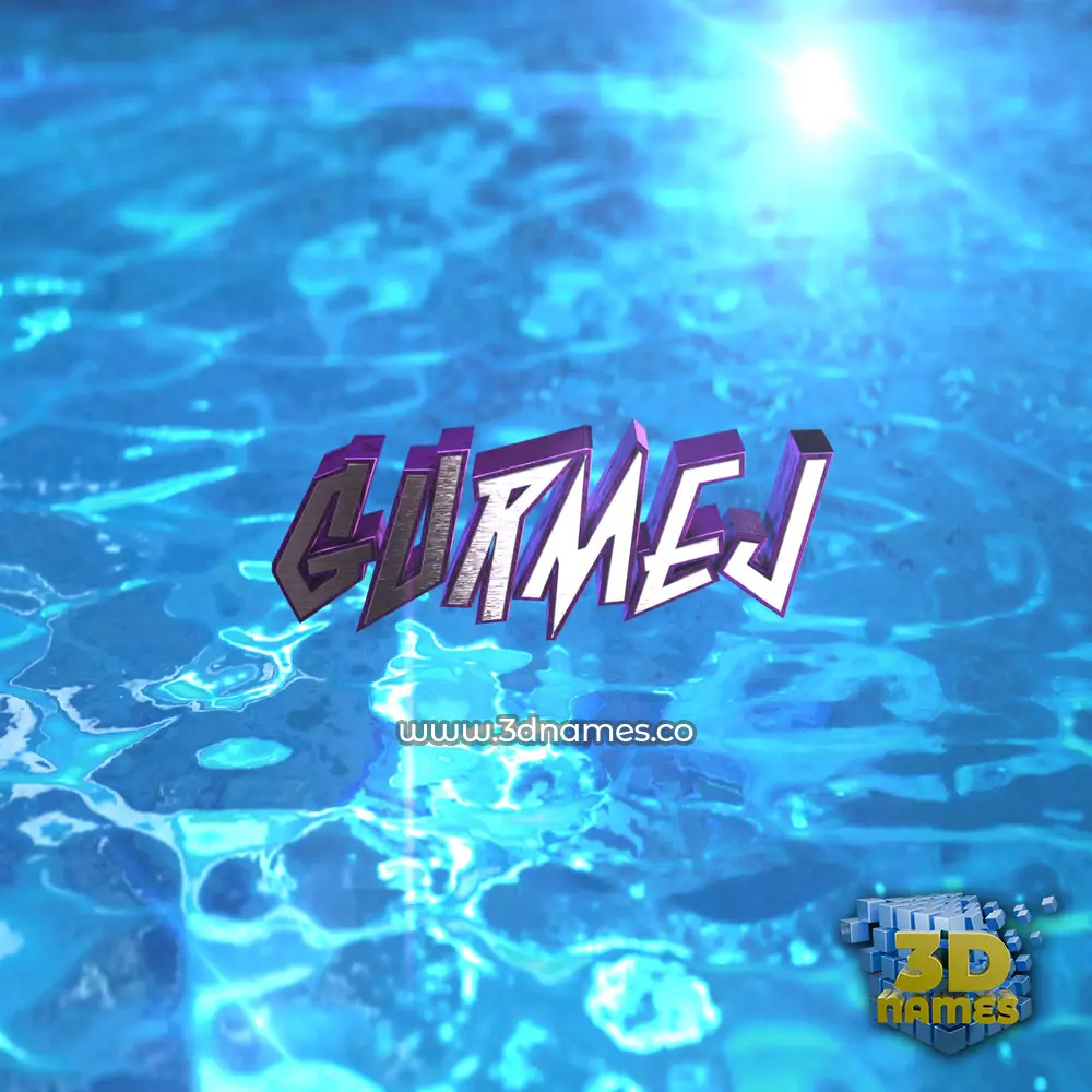 gurmej in Water 2015 style - 3D name wallpaper
