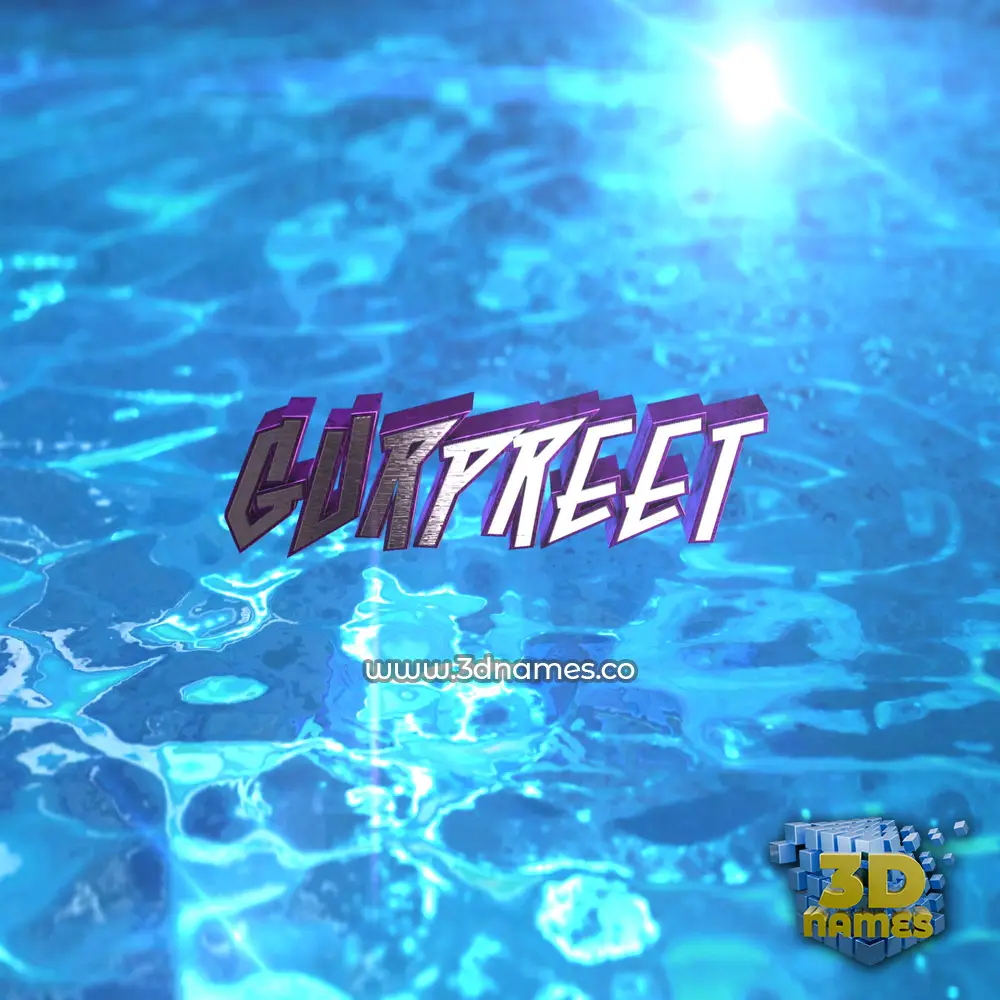 gurpreet in Water 2015 style - 3D name wallpaper