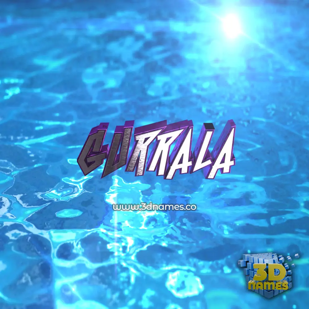 gurrala in Water 2015 style - 3D name wallpaper