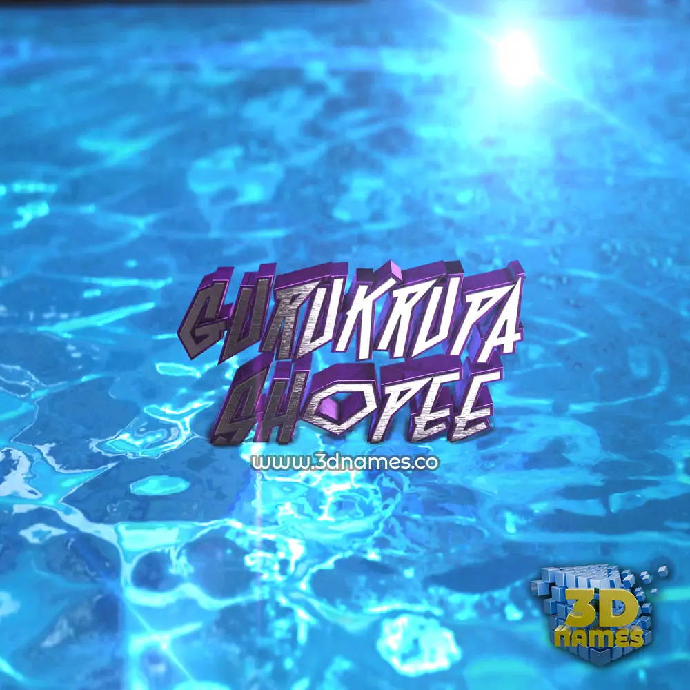 gurukrupa shopee in Water 2015 style - 3D name wallpaper