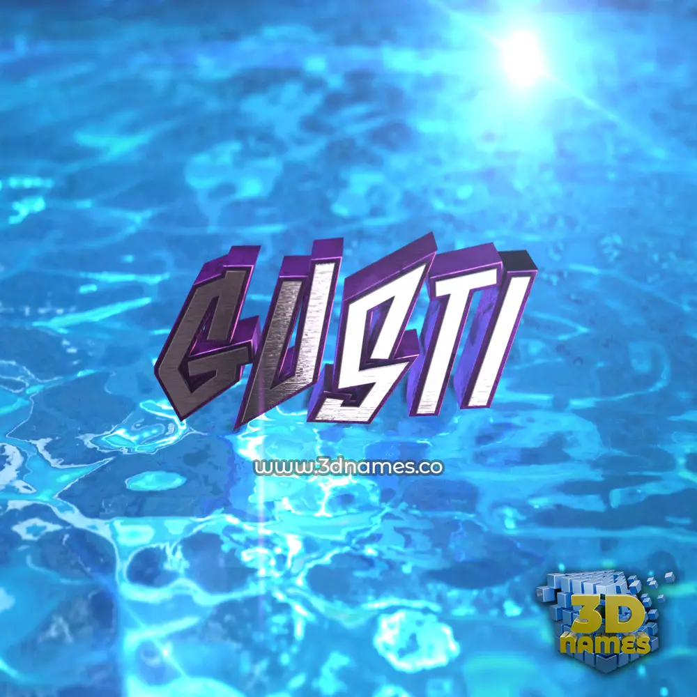 gusti in Water 2015 style - 3D name wallpaper