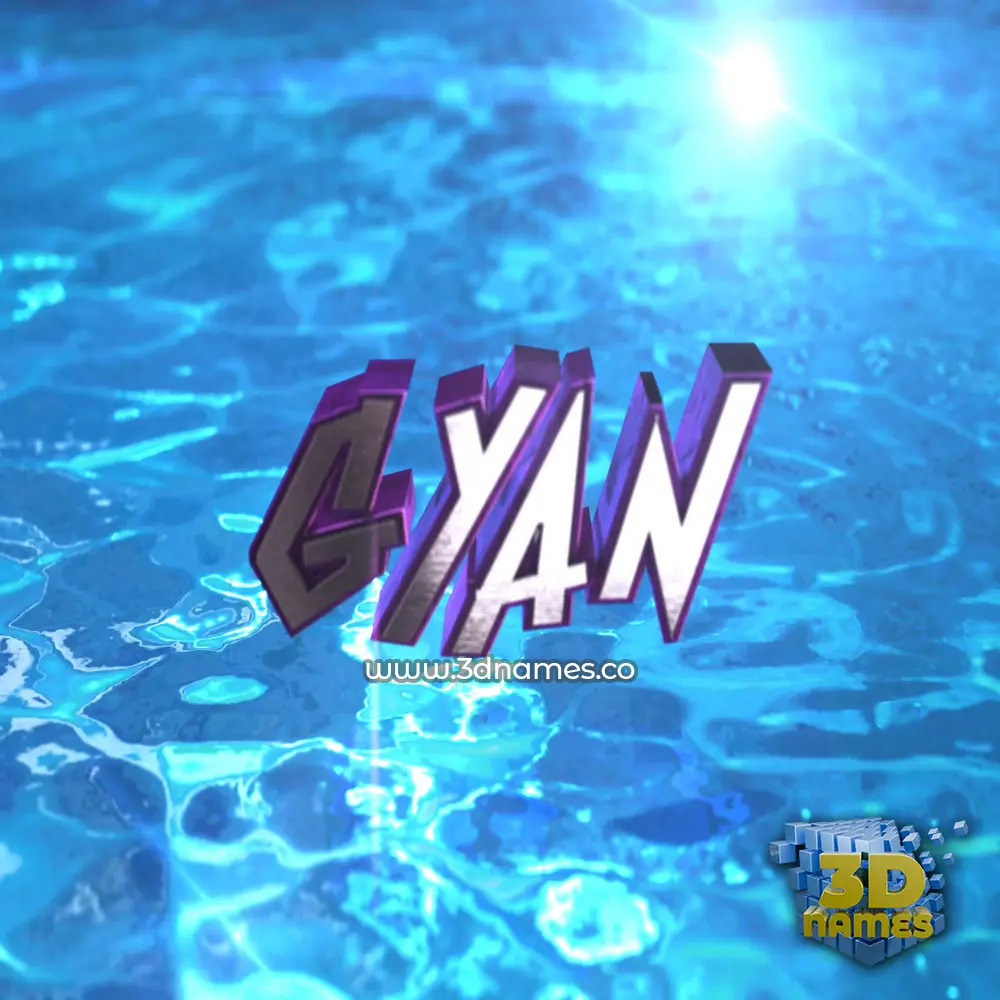 gyan in Water 2015 style - 3D name wallpaper