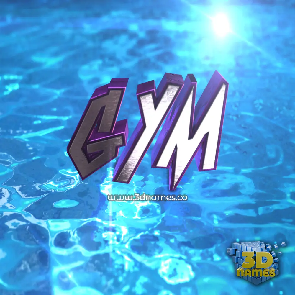 gym in Water 2015 style - 3D name wallpaper