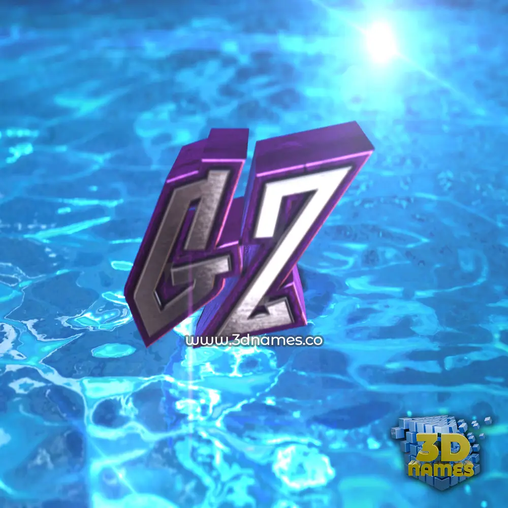 gz in Water 2015 style - 3D name wallpaper