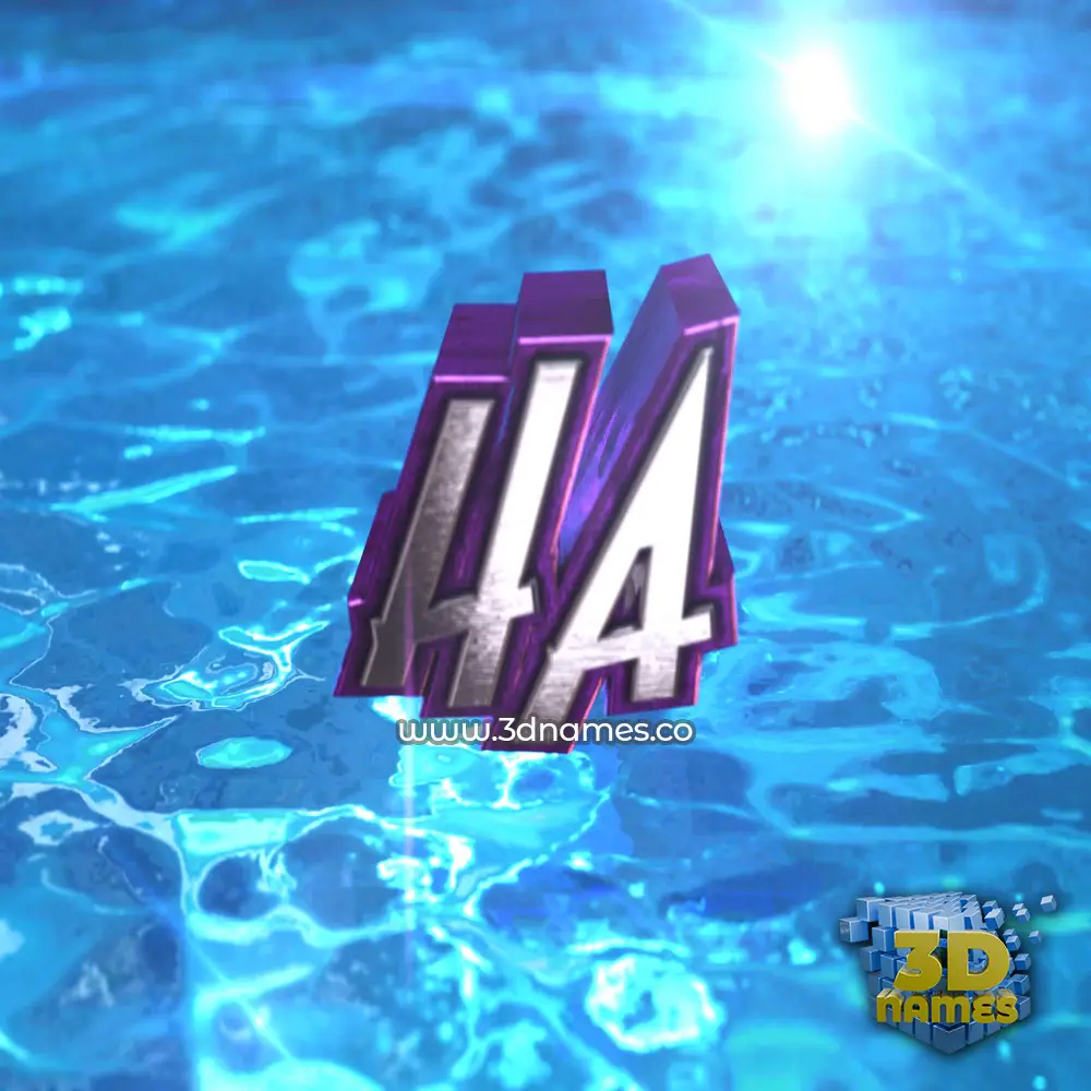 ha in Water 2015 style - 3D name wallpaper