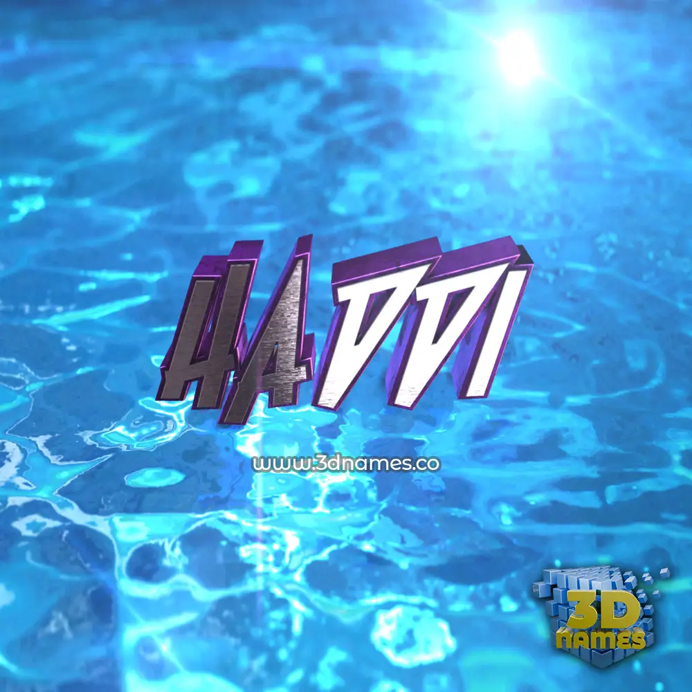 haddi in Water 2015 style - 3D name wallpaper