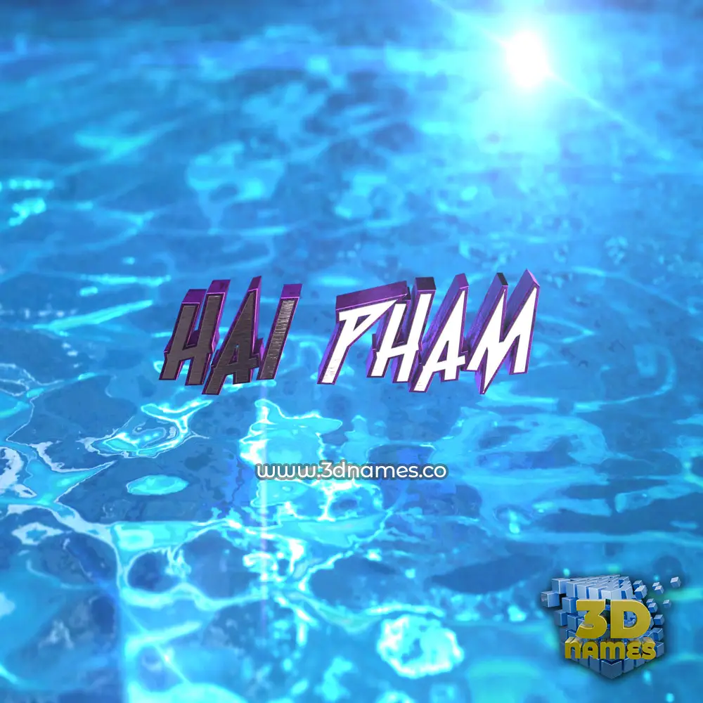 hai pham in Water 2015 style - 3D name wallpaper
