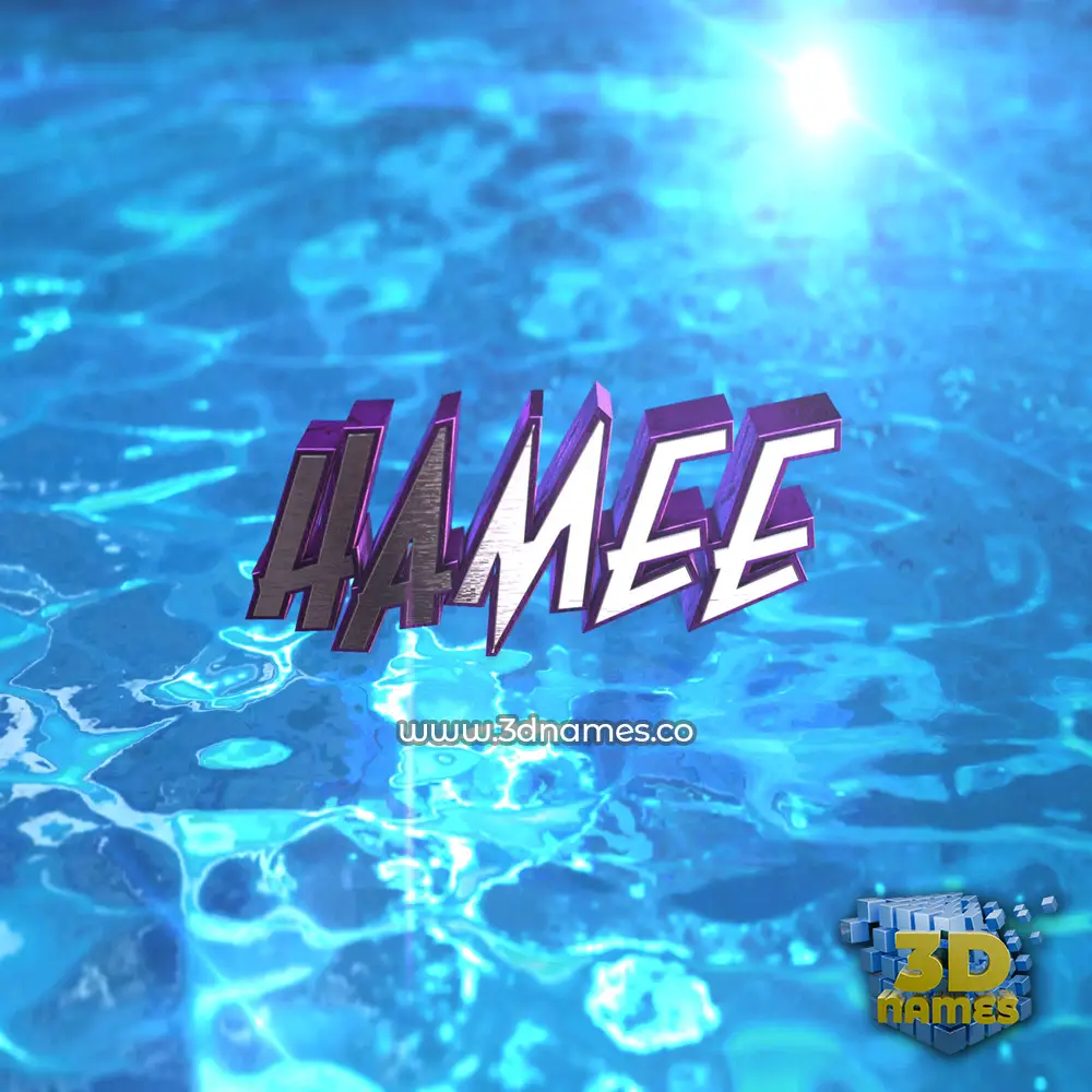 hamee in Water 2015 style - 3D name wallpaper