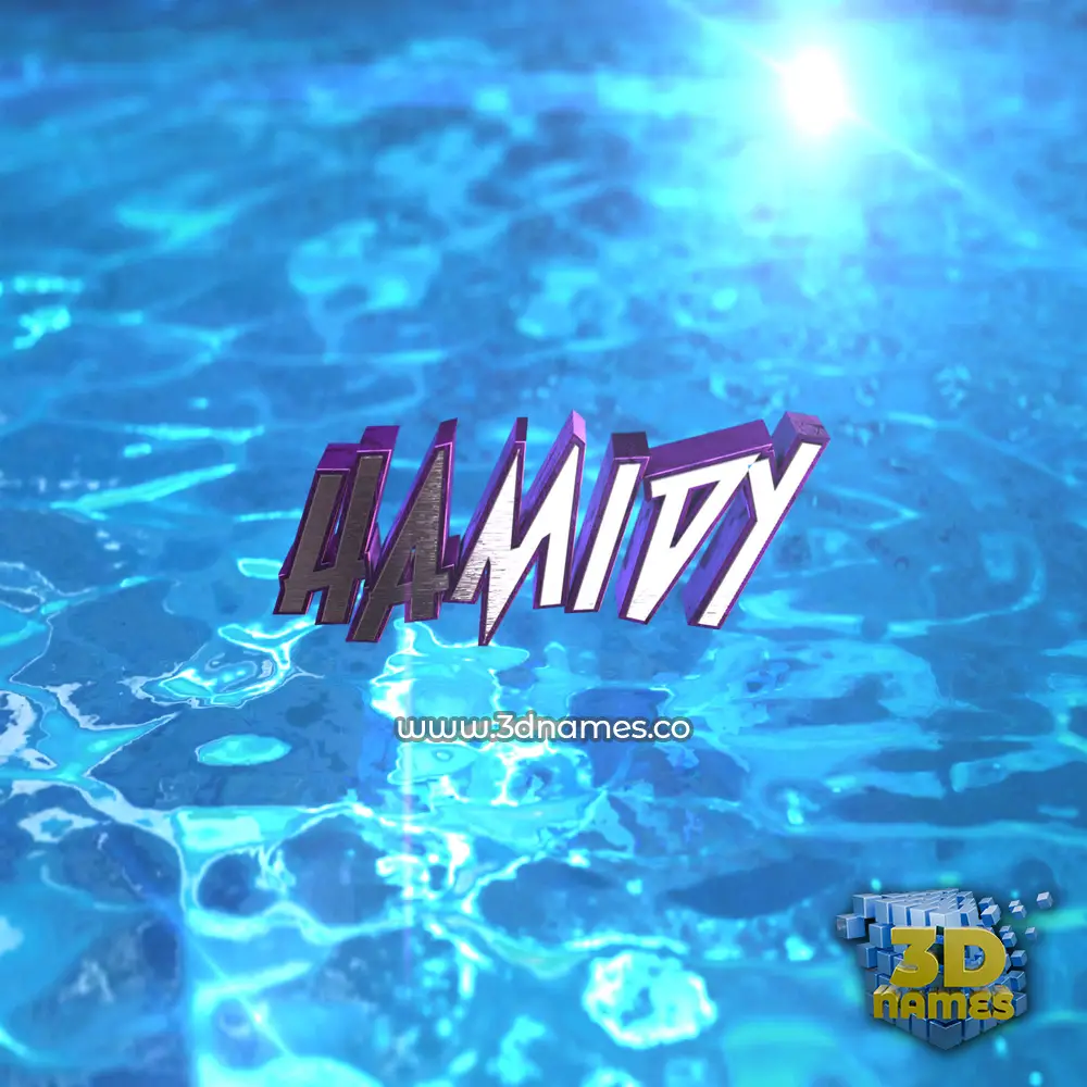 hamidy in Water 2015 style - 3D name wallpaper