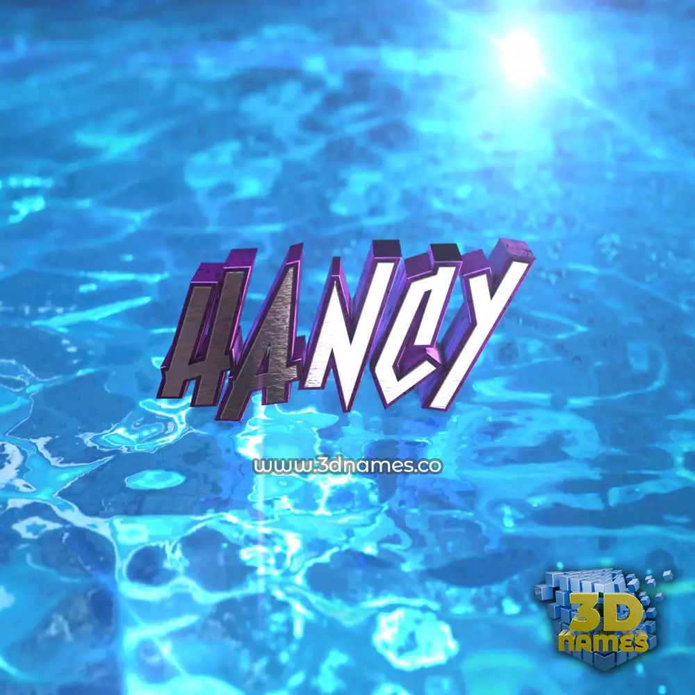 hancy in Water 2015 style - 3D name wallpaper
