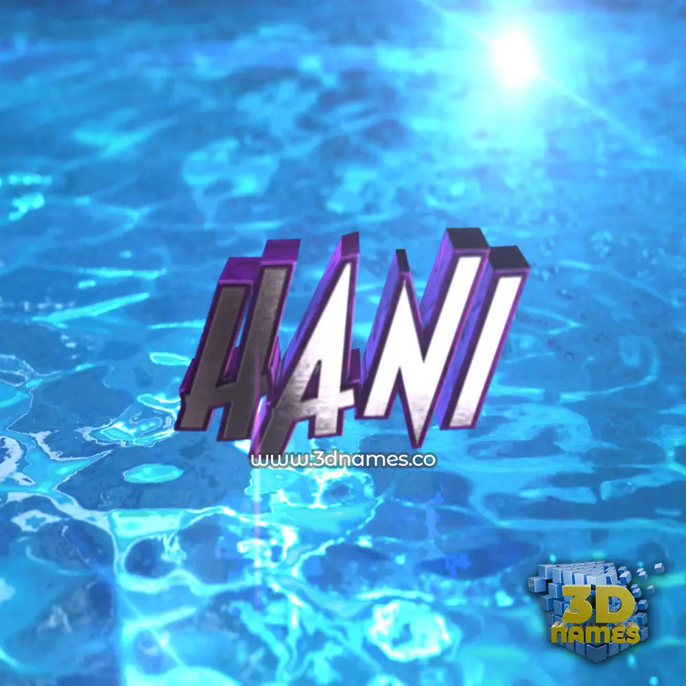 hani in Water 2015 style - 3D name wallpaper