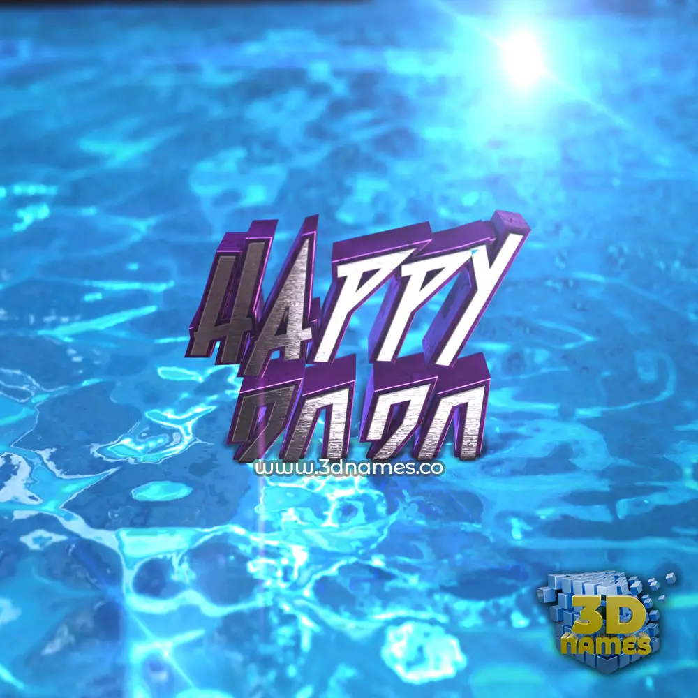happy 2020 in Water 2015 style - 3D name wallpaper