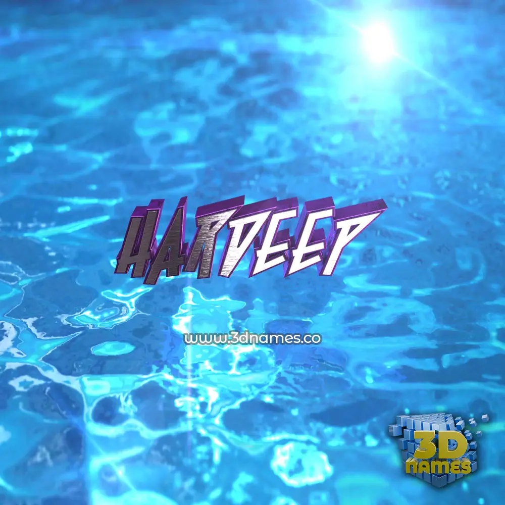 hardeep in Water 2015 style - 3D name wallpaper