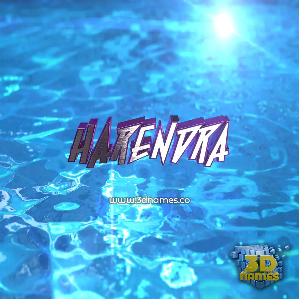 harendra in Water 2015 style - 3D name wallpaper