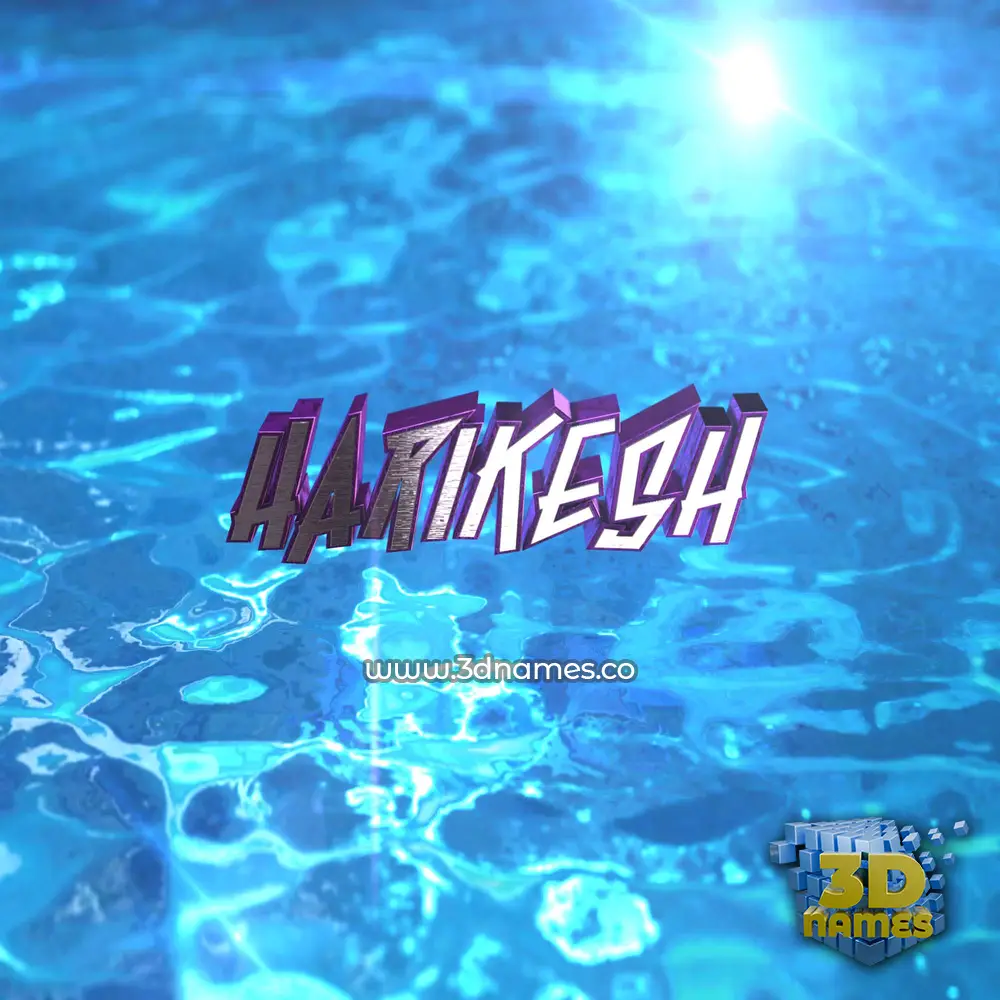harikesh in Water 2015 style - 3D name wallpaper