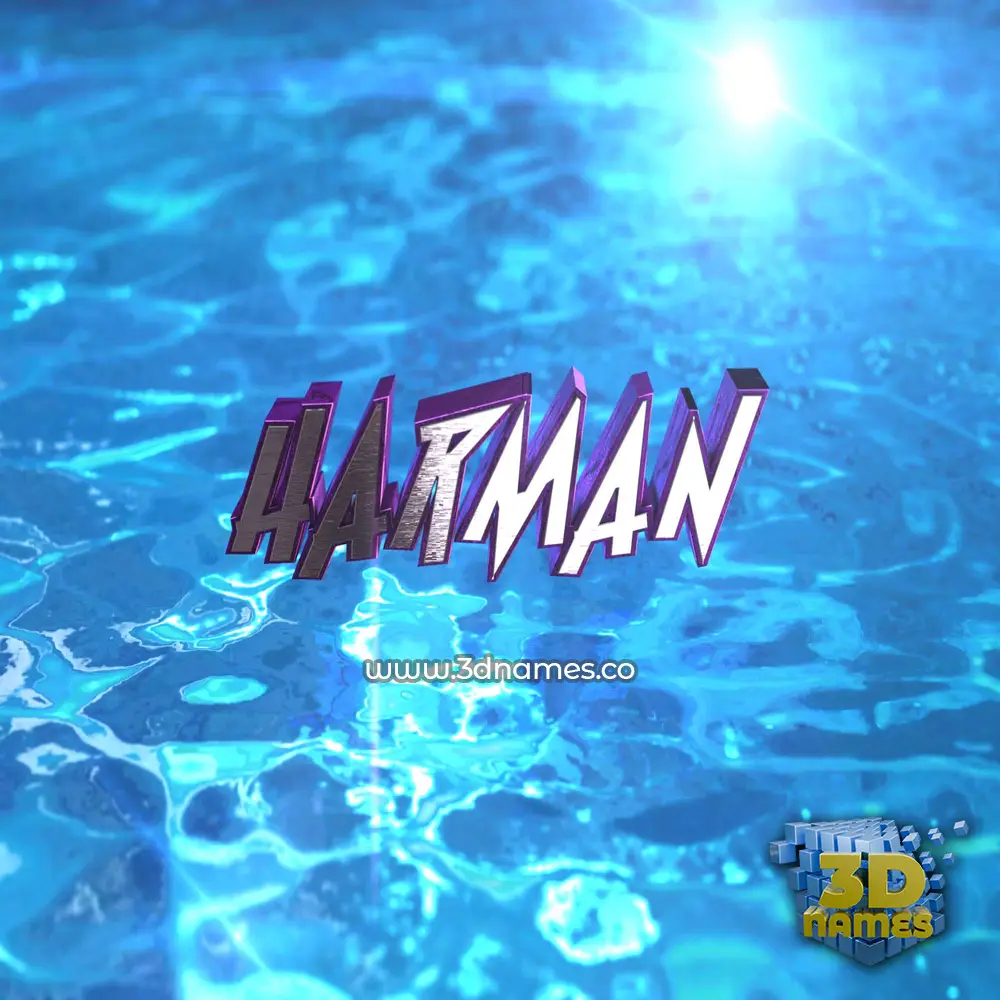harman in Water 2015 style - 3D name wallpaper